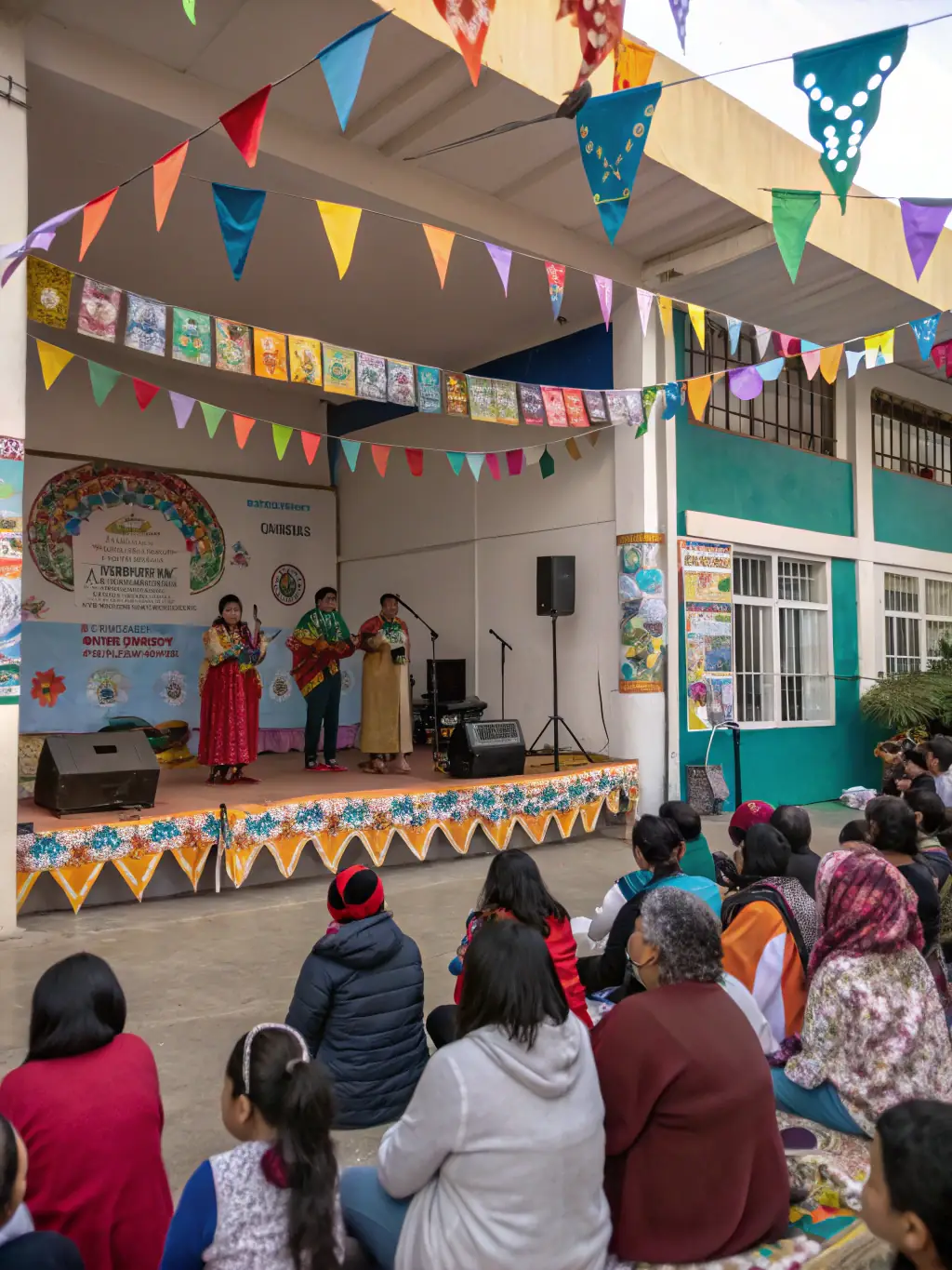A picture of a cultural event organized by CHUKCHUKA, showing diverse attendees enjoying the performance and cultural exchange.